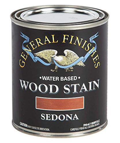General Finishes Water Based Wood Stain, 1 Quart, Sedona - color: Sedona, size: 1 Quart