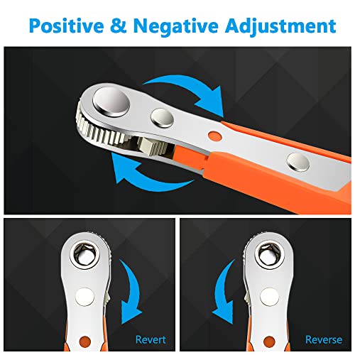OSDUE Right Angle Ratchet for Tight Spaces with 1/4" Drive DIY/Home Repair