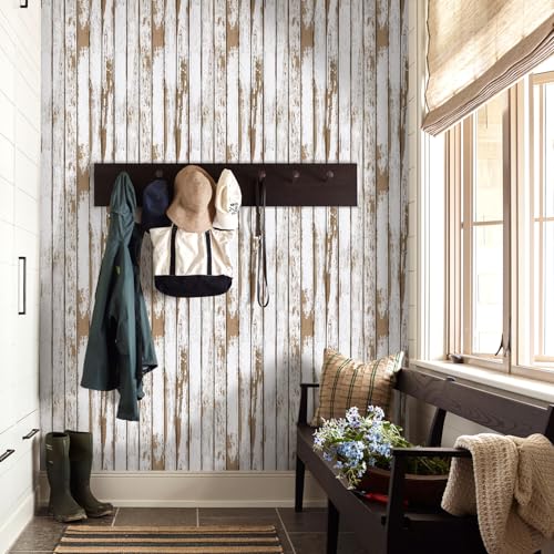 Commomy Faux Wood 3D Peel and Stick Wall Stickers,Thin Urltra PVC - 12 pcs - color: ‎‎Large Wood-A