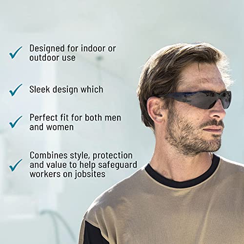 ATERET Protective Polycarbonate Safety Glasses White For Nurses Mechanic Electrician Saftey Glasses Goggles Anti Fog Eye Goggles Safety Protection (144 Pairs, Grey&Clear) - color: Combo (Clear&grey), size: 144 pairs