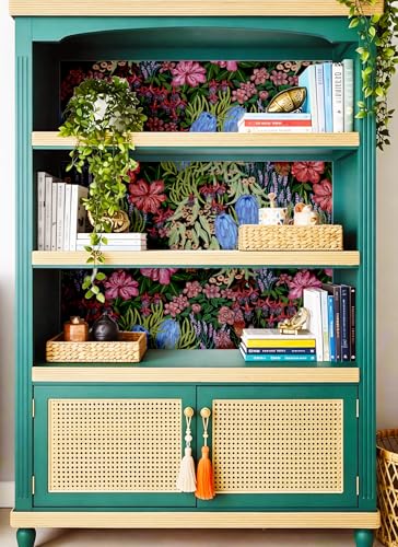 Peel and Stick Wallpaper, Green Contact Paper for Cabinets/Kitchen/Bathroom - size: 17.3" x 393.7"