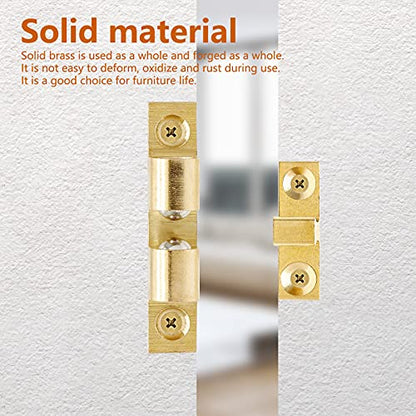 Uenhoy 10 Pcs Solid Brass Dual Ball Tension Latch 1-3/8" Gold Tone - color: Gold, size: 35mm, 10pcs