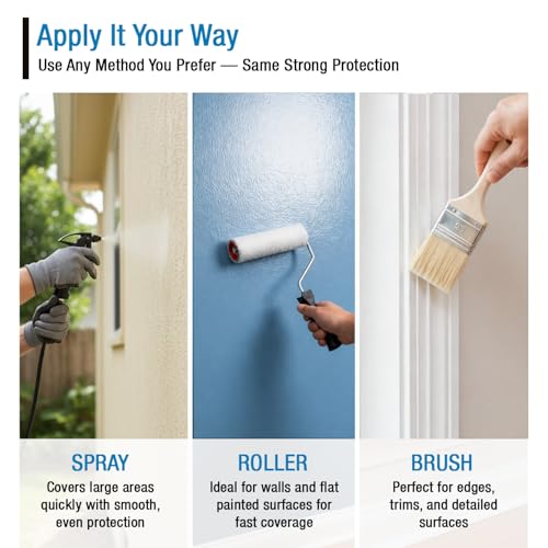 Rain Guard Water Sealers SP-9005 Paint Sealer 5 Gallon - Clear Semi-Satin Finish - Water Repellent Protection for All Painted Surfaces - Water-Based Silane/Siloxane Acrylic - size: 5 Gallons