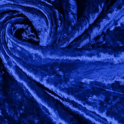 1 Yard 63" Wide Royal Blue Stretch Crushed Velvet Fabric - color: Royal Blue, size: 1 Yard