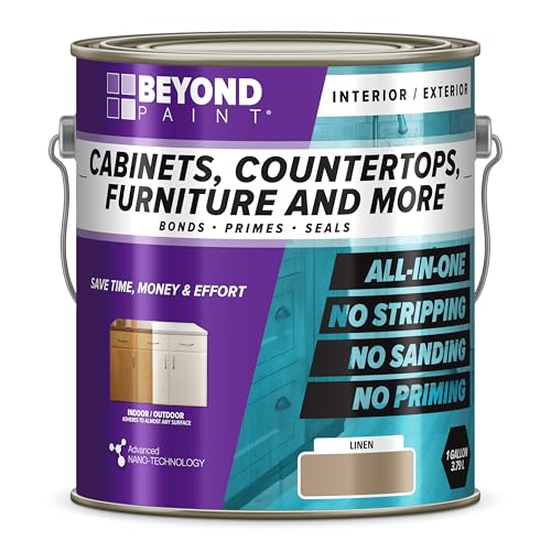 Beyond Paint Furniture, Cabinets and More All-in-One Refinishing Paint Gallon, Linen - color: Linen