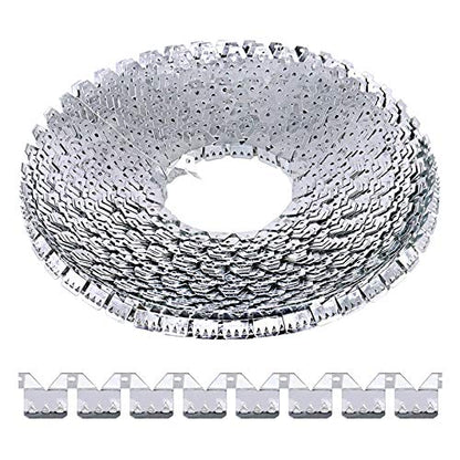 65 ft Flexible Metal Tack Strip Three-Tooth Upholstery Premium Heavy Duty Curve Ease Grip for Furniture, Chairs, Sofa, Bed Repair - size: ys/m