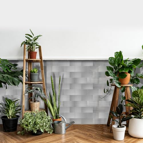 VICCI Peel and Stick Backsplash Tiles 8 * 4 Inch 16 Pack - Marble Look Self Adhesive Wall Panel, Waterproof Peel & Stick Tile for Backsplash, Countertop Edging - color: Sjm-260, size: 8x4IN*16PCS