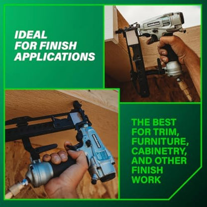 Metabo HPT 18 Gauge Finish Stapler, 1/4 Crown Staples Pneumatic, N3804A5