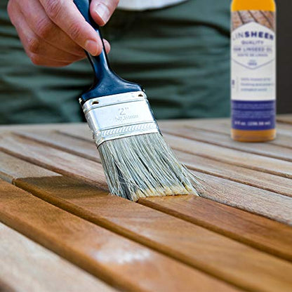 LinSheen Raw Linseed Oil – Flaxseed Wood Treatment Conditioner to Rejuvenate, Restore and Condition Wood Patio Furniture, Decks to Kitchen Cutting Boards, 32 oz Bottle - size: 32 Fl Oz (Pack of 1)