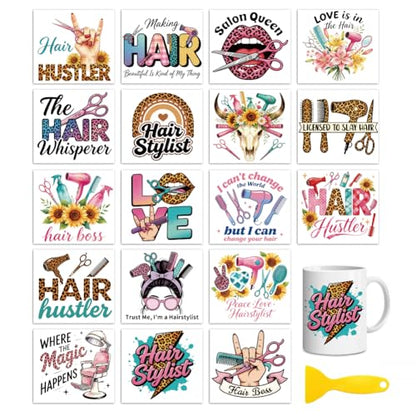 Peacoblue Hairstylist Quotes Rub On Transfers for Craft, Transfer Sticker - style: Hairstylists Trends and Quotes