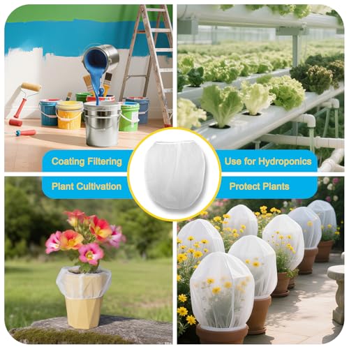 10PCS Paint Filter Bags, 5 Gallon Fine Mesh Strainer