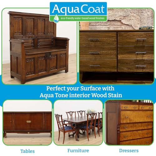 Aqua Coat Aqua Tone Water-Based Wood Stain (Gallon, Fruitwood) - color: Fruitwood, size: Gallon