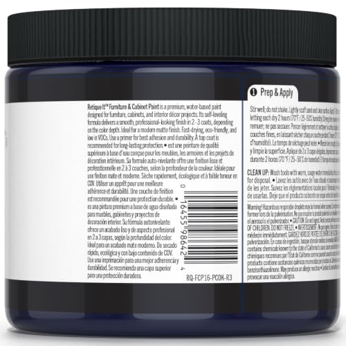 Retique It Furniture and Cabinet Paint - Paint for Cabinets, Dressers, Tables, Doors and DIY Home Decor Projects, Peacock, 16 oz