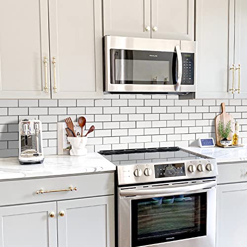 STICKGOO Peel and Stick Backsplash on Subway Tile, Polished White - color: White