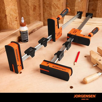JORGENSEN 12-Inch Parallel Bar Clamps, 2-Pack Cabinet Master Bar Clamps - size: 12 Inch