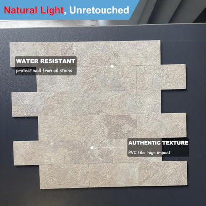 2026 New Upgrade Peel and Stick Backsplash Tile, Peel and Stick 11.34" X 11.57" Wall Tile for Kitchen, Bathroom, Fireplace, Laundry (Beige Ecru, 10 Packs) - color: Beige Ecru