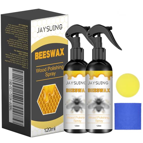 2Pcs Natural Beeswax Care Spray & Restorer, 2025 New Bees Wax Furniture Polish and Cleaner, Beeswax Furniture Polish for Wood, For Living Room, Kitchen, Leather and Furnitures Polishs - 120 ML