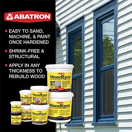 Abatron WoodEpox Kit - 2 Pint - 2-Part Structural Epoxy Adhesive Filler - Wood Filler Putty - size: 32 fluid ounce