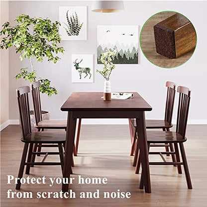Square Felt Pads for Chair Legs, Square Felt Furniture Pads 1 inch 96 Pieces Pack Brown, Furniture Pads for Hardwood Floor 5mm Thick - size: 96pcs Square