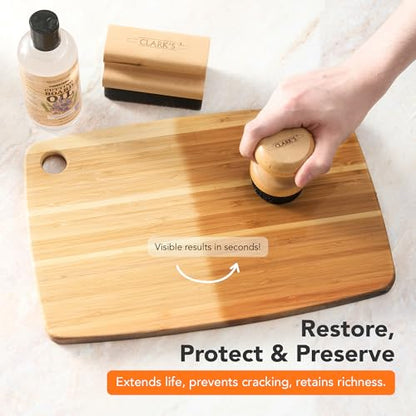CLARK's Cutting Board Oil 12 oz, Food Grade Mineral Oil with Lavender Scent - style: Lavender & Rosemary Extract - 12 Oz