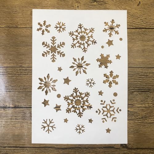 TIAMECH A4 Reusable Snowflake Stencil for Painting - color: Snowflake