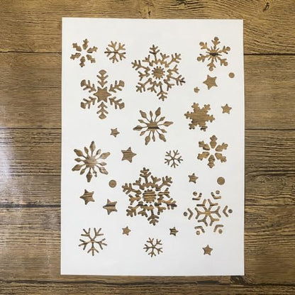 TIAMECH A4 Reusable Snowflake Stencil for Painting - color: Snowflake