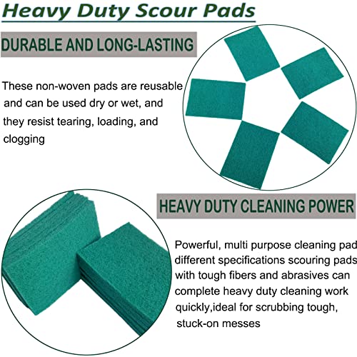 Tonmp 10 Pack 6" x 9" 240 Grit General Purpose Scuff Pads for Scuffing, Scouring, Sanding, Paint Primer Prep Adhesion Scratch - Surface Preparation Automotive Car Auto Body Woodworking (Green) - color: Green-240 Grit