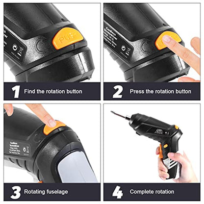 3.6V Cordless Electric Screwdriver Set, Mini Screwdriver Drill Set