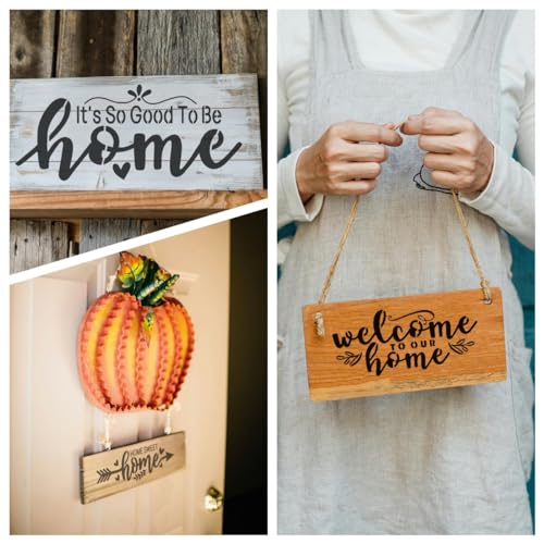 15 Pack Farmhouse Word Stencils for Painting on Wood & Canvas - 12x6