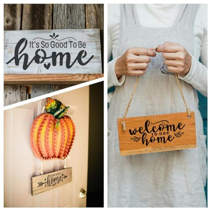 15 Pack Farmhouse Word Stencils for Painting on Wood & Canvas - 12x6