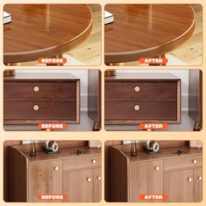 Kenbry Dark Wood Repair Kit, 4 Color Wood Filler for Furniture Scratches