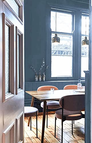 Dimoon 118''x23.6'' Blue Peel and Stick Wallpaper Contact Paper Modern Self Adhesive Wall Paper Removable Renter Friendly Textured Solid Color Shelf Cabinet Vinyl Roll (118''x23.6'',Blue Grey) - color: Blue Grey, size: 23.6" x 118"