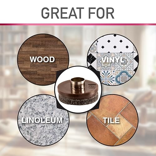 SoftTouch 1" & 1.5" Round Nail-On Felt Furniture Sliders, Protective Heavy-Duty Felt Pads for Wood Furniture and Hard Surfaces, 20-Count, Brown