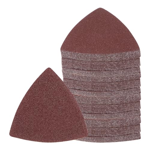 120pcs Mouse Sander Detail Sandpaper 100Grit 3-1/8" Triangle - size: 100 grit