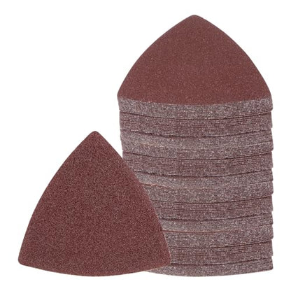 120pcs Mouse Sander Detail Sandpaper 100Grit 3-1/8" Triangle - size: 100 grit