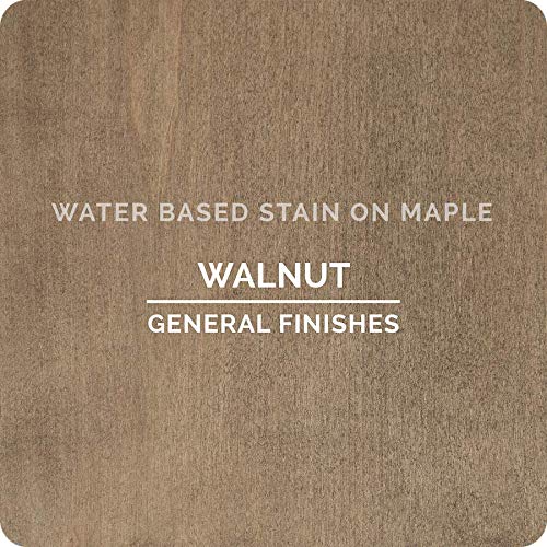 General Finishes Water Based Wood Stain, 1 Quart, Walnut - color: Walnut, size: 1 Quart