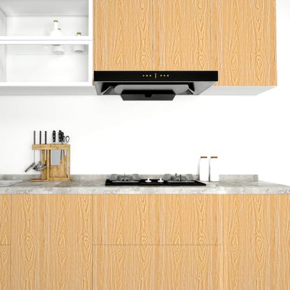 Wood Grain Contact Paper 23.6" x 236" Peel and Stick Wallpaper Oka - color: Oka, size: 23.6" x 236"