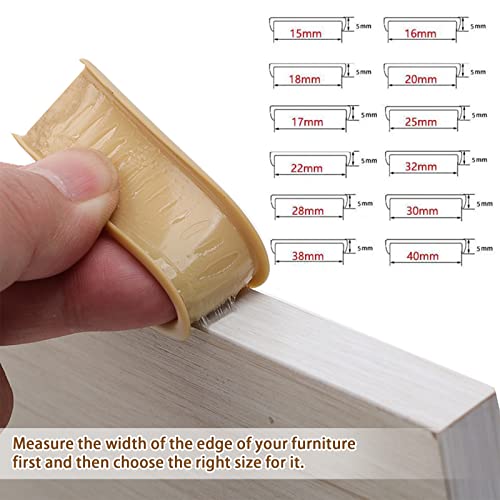 U-Shape Edge Banding, 16.4ft Self Adhesive Veneer Edging,TPE Flexible Furniture Edge Protector for Cabinet Repair Furniture Restoration (14MM, White) - size: 14MM, style: White