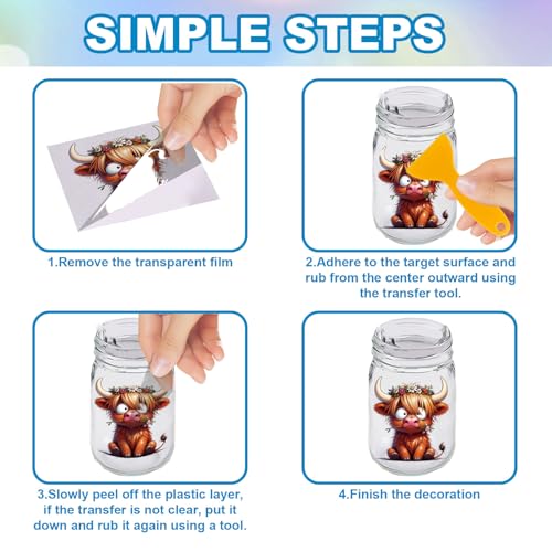 GLOBLELAND 18 Sheets Floral Animals Rub on Transfers Fox Giraffe Flower Transfer Stickers Decals Woodland Animals Cup Stickers Decals for Crafts Vase Glass Bottle Table Decor - style: Floral Animals
