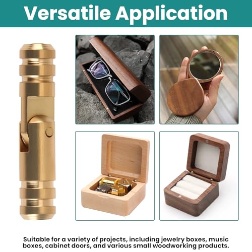 Barrel Hinges for Wooden Boxes, Gold, 0.16 x 0.79 in, 25-Pack - color: 25 Pcs(0.16x0.79 in)