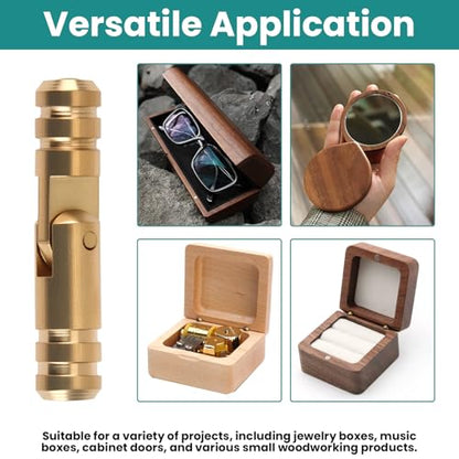 Barrel Hinges for Wooden Boxes, Gold, 0.16 x 0.79 in, 25-Pack - color: 25 Pcs(0.16x0.79 in)