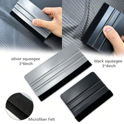 Vehicle Wrap Kit Heat Gun for Vinyl Wrap Window Film Decal, Car Paint Protection Film Kit Tinting Tools with Film Knife, Plastic Squeegee, 500ml Empty Spray Bottle - color: with heat gun