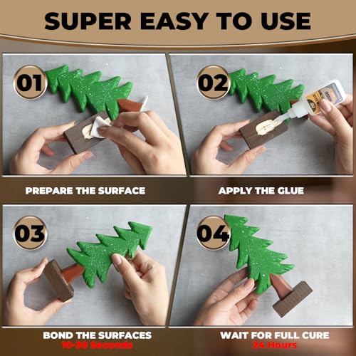 Wood Super Glue 60g, Thin Clear Liquid CA Glue for Woodworking Furniture - size: 2oz-thin