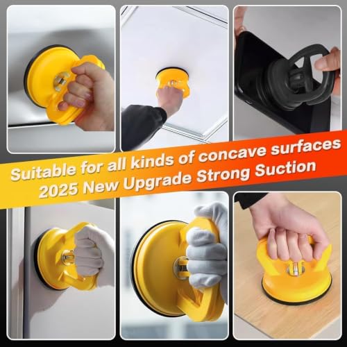 Car Dent Puller 3 Pack Dent Puller Powerful Car Dent Removal Kit Suction Cup Dent Puller for Car Dent Repair Dent Remover Tool for Car Body,Tiles Lifting,Objects(Black+Orange)