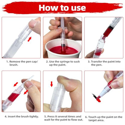 Fillable Touch Up Paint Pen,Refillable Paint Brush for Wood,3 Pack