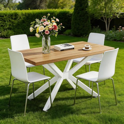 Heavy Duty Metal Desk Legs 29 Inch - Industrial Wrought Iron Table Base for Glass, Marble, Wood Table Tops - Desk Frame for Home Office, Kitchen Island, Writing & Computer Workstation (White) - color: White