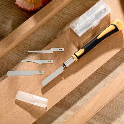 Honoson Mini Hobby Saw with 9 Razor Blades for Miniatures,Yellow,Style 2 - color: Yellow, style: Style 2