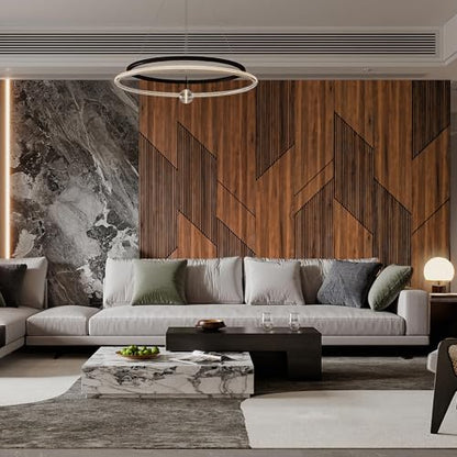 Wood Wall Panels for Interior Decor, Peel and Stick 3D WPC Panels