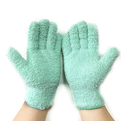 6 Pcs Microfiber Dusting Gloves Reusable Washable Cleaning Gloves Mittens House Kitchen Cleaning Gloves Cloth Car Wash Hand Mitten