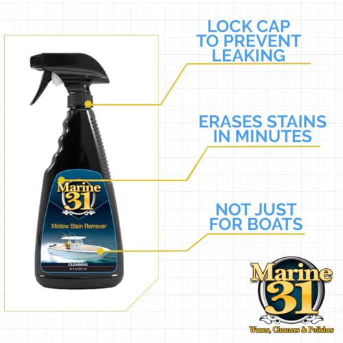 Marine 31 Mildew Stain Remover & Cleaner | Effective for Boats, Homes, Patios, Bathrooms & Showers | Removes Mold & Mildew Stains | Combo Pack | M31-370-RFK-1 | 20oz & Gallon - size: 148 Fl Oz (Pack of 1)